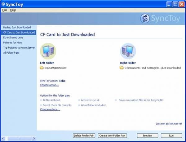 SyncToy for Windows XP