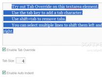 Tab Override (JS)