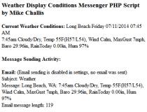 Weather Display Conditions Messenger PHP Script