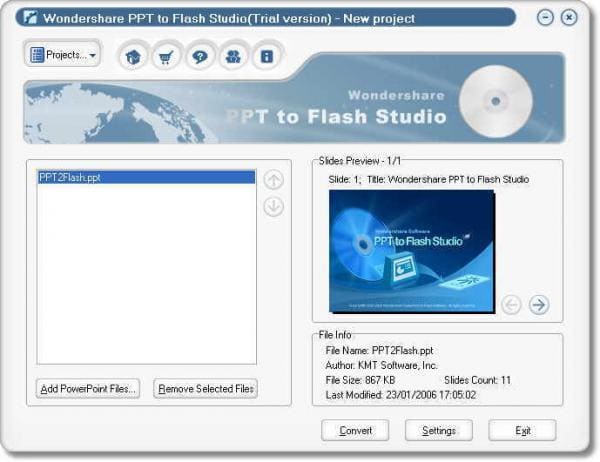 Wondershare PPT to Flash Studio