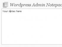 Wordpress Admin Notepad