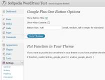 WordPress Google Plus One Button