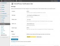 WordPress Notification Bar