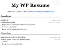WP Resume