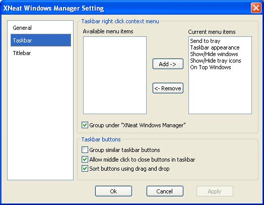 XNeat Windows Manager