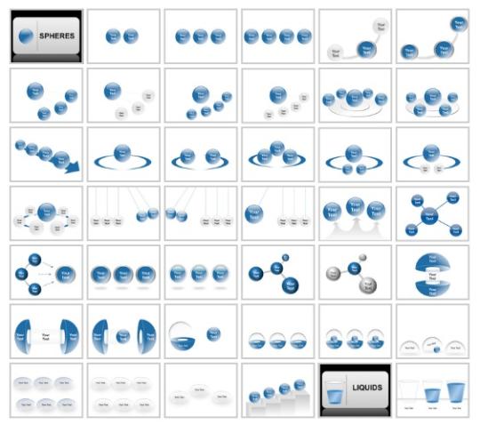 1000 Slides - MEGA-PACK exact.blue (1000 Presentation 3D Templates)
