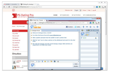 123 Flash Chat Module for Datingpro