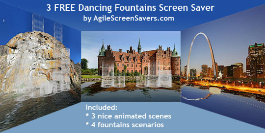 3 Free Dancing Fountains Screensaver