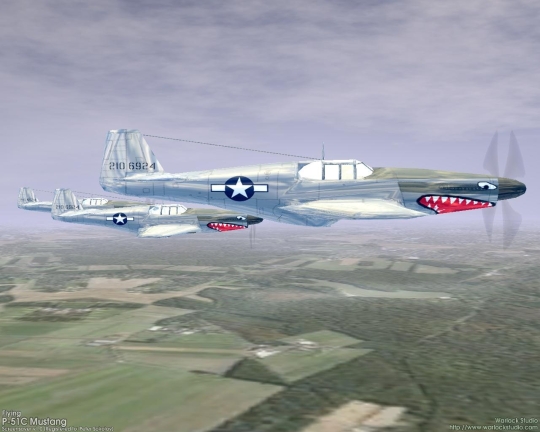 3D Flying P-51C Mustang Screensaver