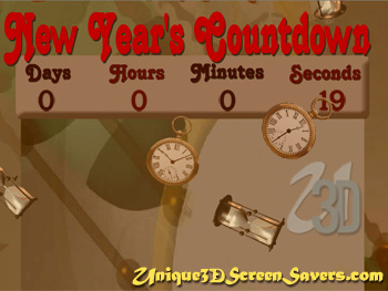 3D New Years Countdown