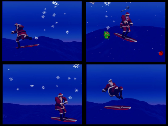 3D Surfing Santa