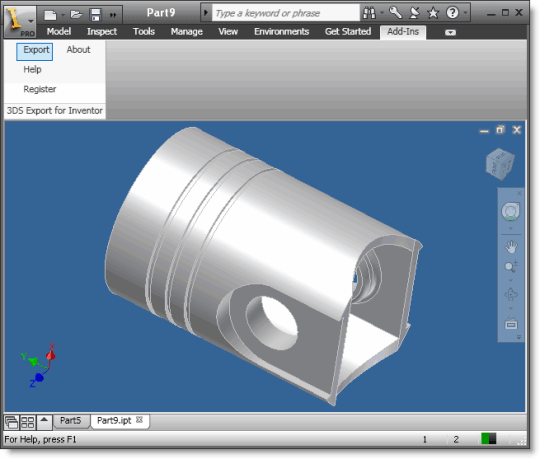 3DS Export for Inventor
