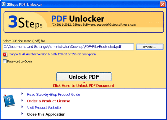 3StepsPDF Unlocker