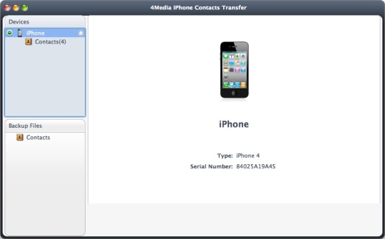 4Media iPhone Contacts Transfer