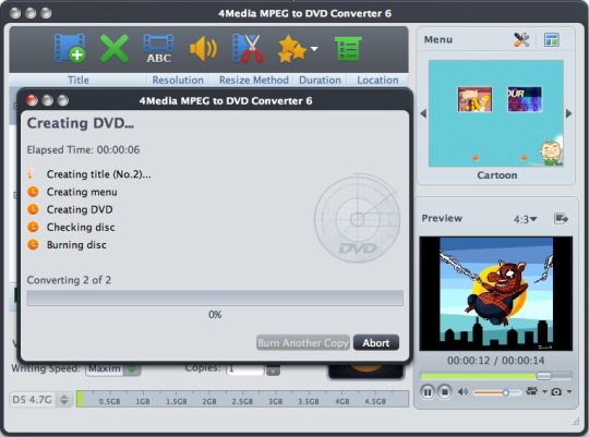 4Media MPEG to DVD Converter