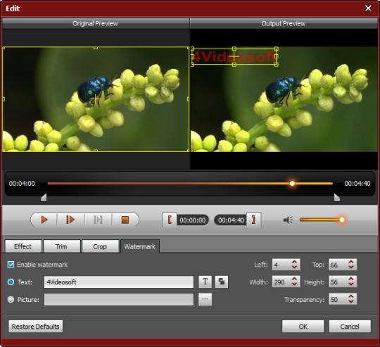 4Videosoft Creative Zen Video Converter