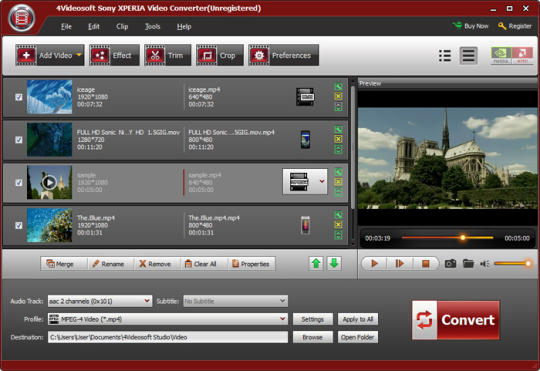 4Videosoft Sony XPERIA Video Converter