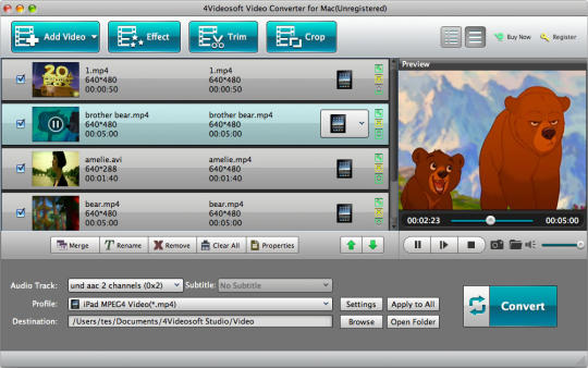 4Videosoft Video Converter for Mac