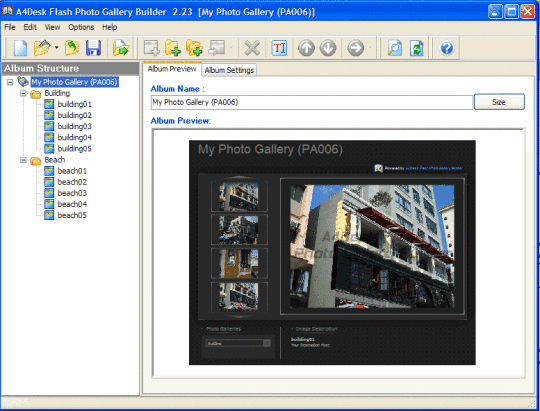 A4Desk Flash Photo Gallery Builder