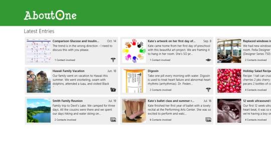 AboutOne Family Organizer for Windows 8