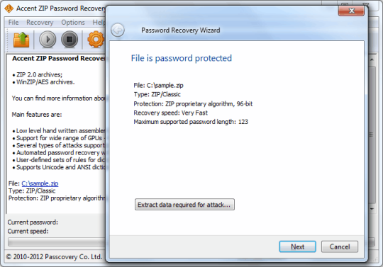 Accent ZIP Password Recovery (64-bit)