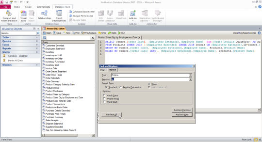 Access SQL Editor