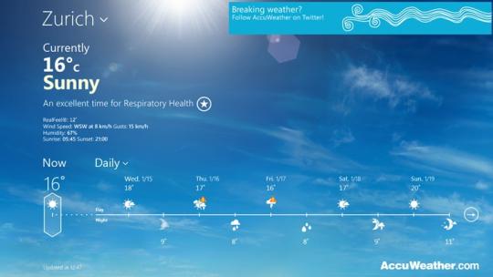 AccuWeather for Windows 8