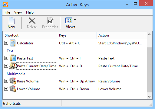 Active Keys