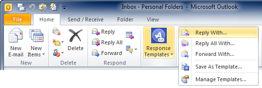 ActiveData Response Templates for Microsoft Outlook