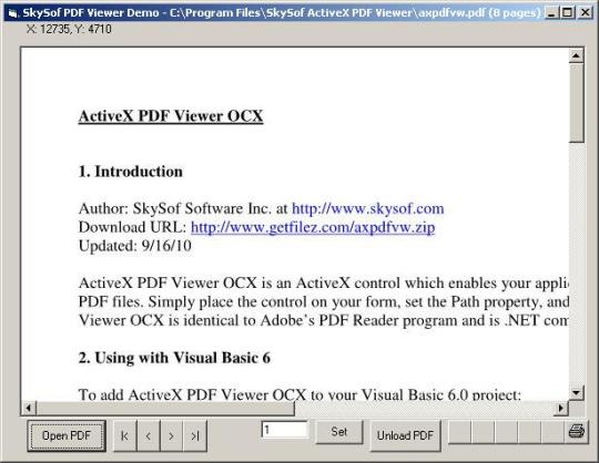 ActiveX PDF Viewer