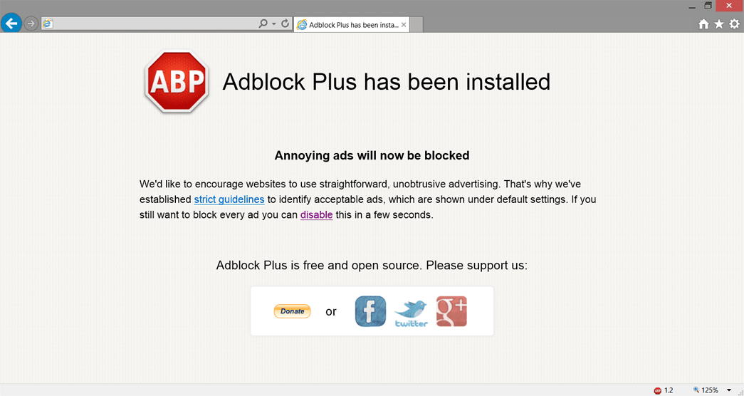 Adblock Plus for Internet Explorer