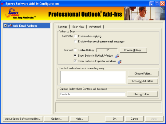 Add Email Address for Outlook 2003/Outlook 2002/Outlook 2000