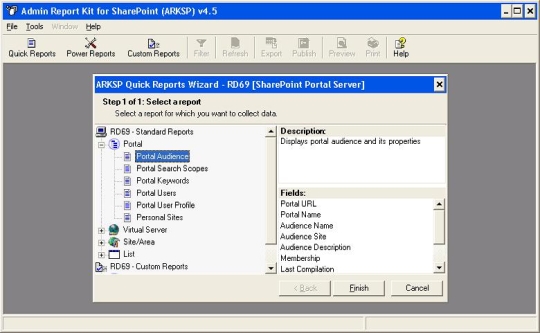 Admin Report Kit for SharePoint 2003