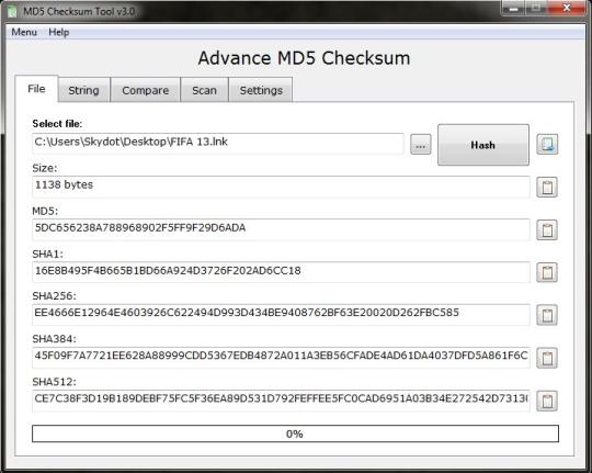 Advance MD5 Checksum