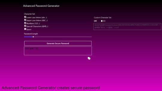Advanced Password Generator for Windows 8