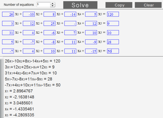 Advanced  System of Equations Solver