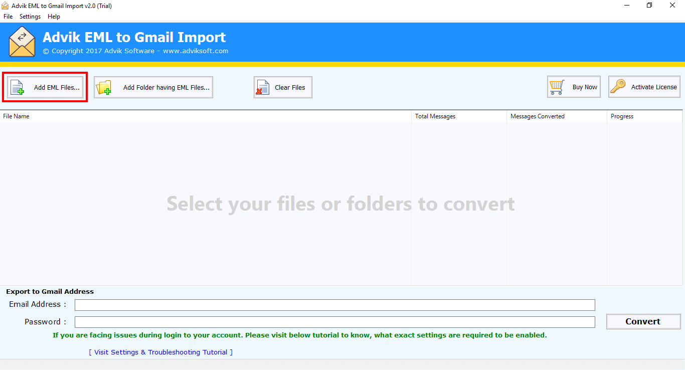 Advik EML to Gmail Import