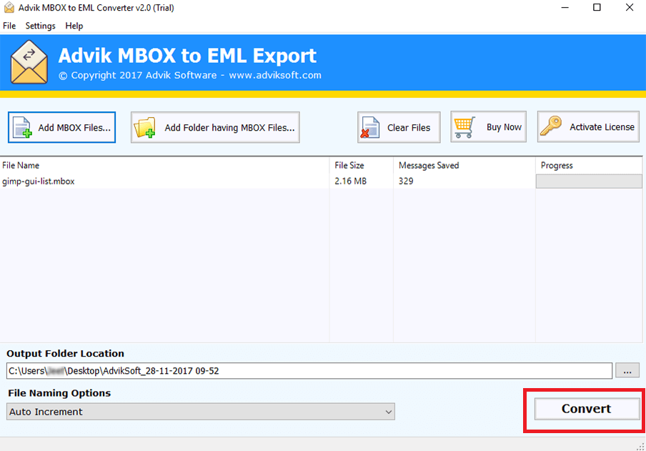 Advik MBOX to EML Export