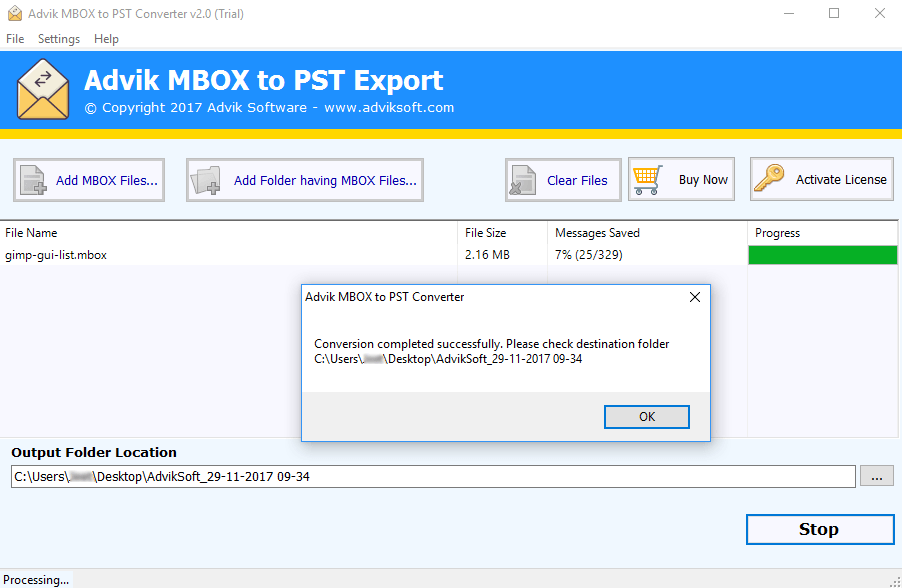 Advik MBOX to PST Export