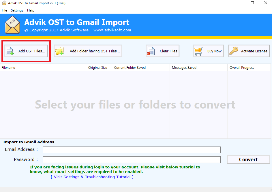 Advik OST to Gmail Import