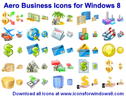 Aero Business Icons for Windows 8