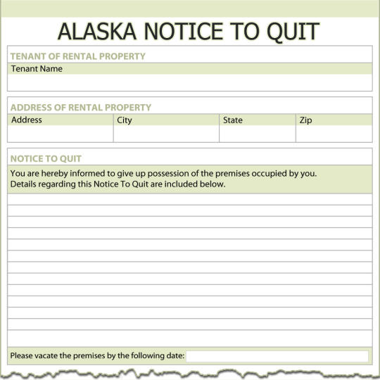 Alaska Notice To Quit