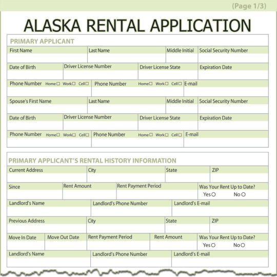 Alaska Rental Application