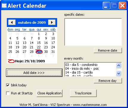 Alert Calendar