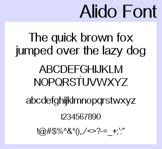 Alido OpenType Font