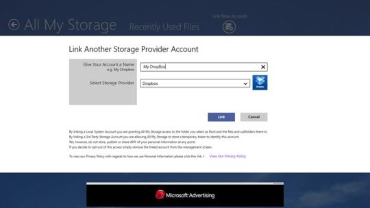 All My Storage (Free Edition) for Windows 8