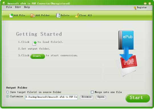 Amacsoft ePub to PDF Converter