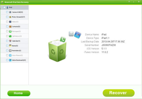 Amacsoft iPad Data Recovery