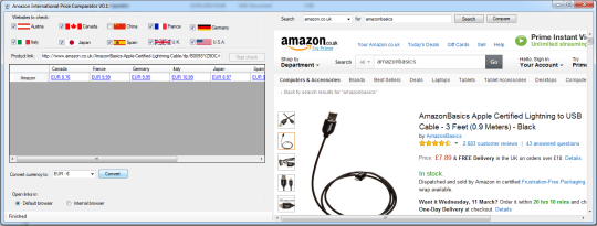 Amazon International Price Comparator
