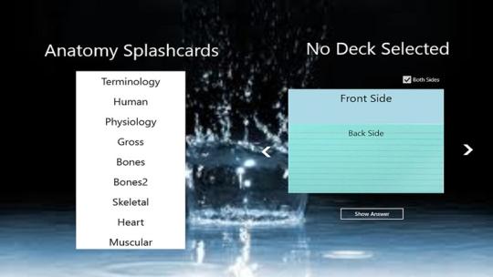 Anatomy Splashcards for Windows 8